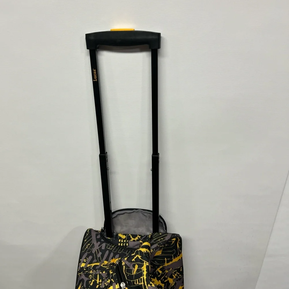 Lacks Yellow and Black Graphic Duffel Bag